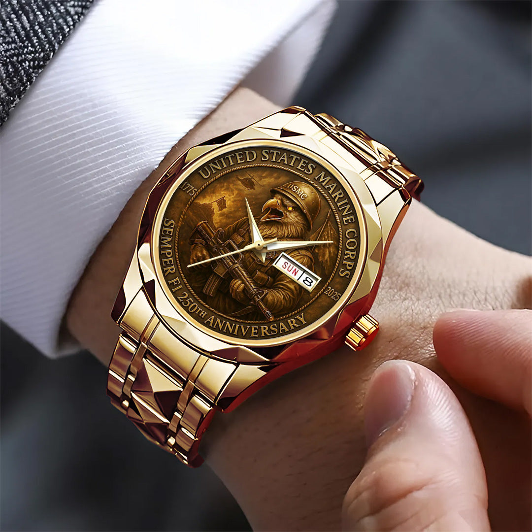 US Marine Corps Alloy Luxury Quartz Watch – TANTN15864