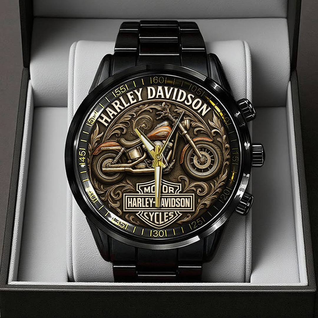 Harley Davidson Black Stainless Steel Watch – TANTN15870