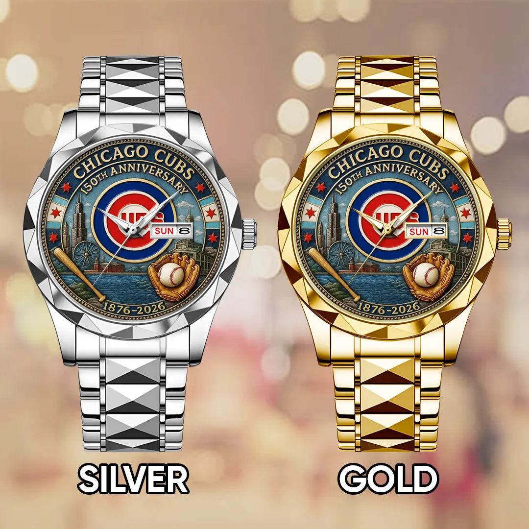 Chicago Cubs 150th Anniversary 2025 Alloy Luxury Quartz Watch – TANTN15877