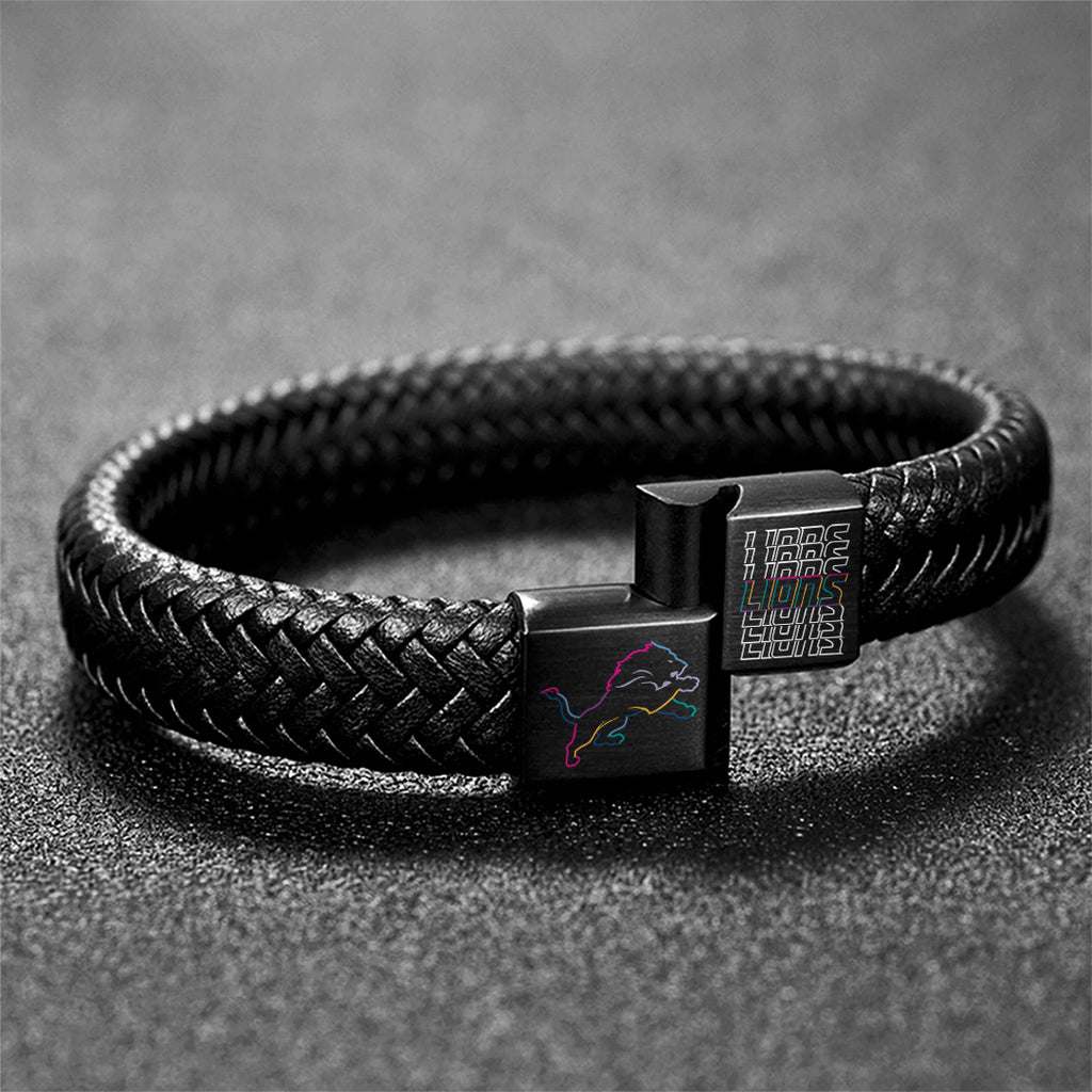 Detroit Lions Crucial Catch 2025 Braided Leather Bracelet – TANTN15920