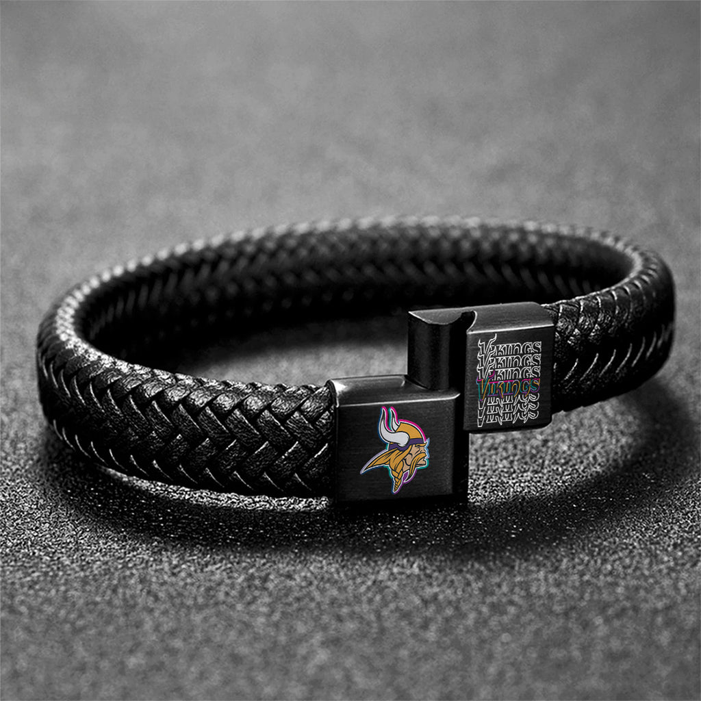 Minnesota Vikings Crucial Catch 2025 Braided Leather Bracelet – TANTN15927