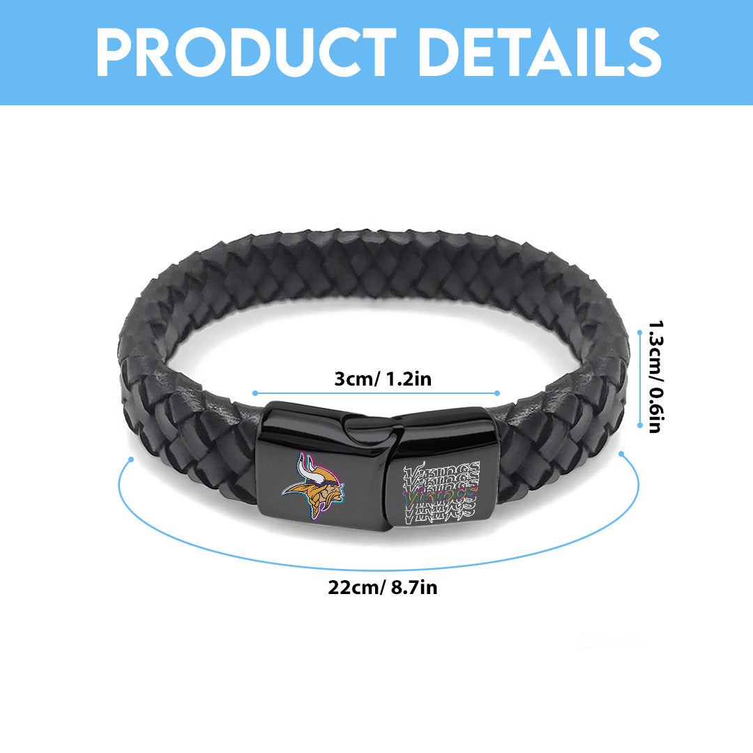 Minnesota Vikings Crucial Catch 2025 Braided Leather Bracelet – TANTN15927