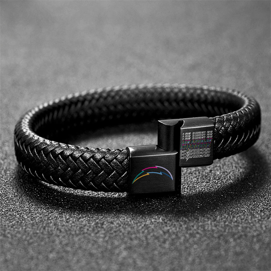 Los Angeles Chargers Crucial Catch 2025 Braided Leather Bracelet – TANTN15933