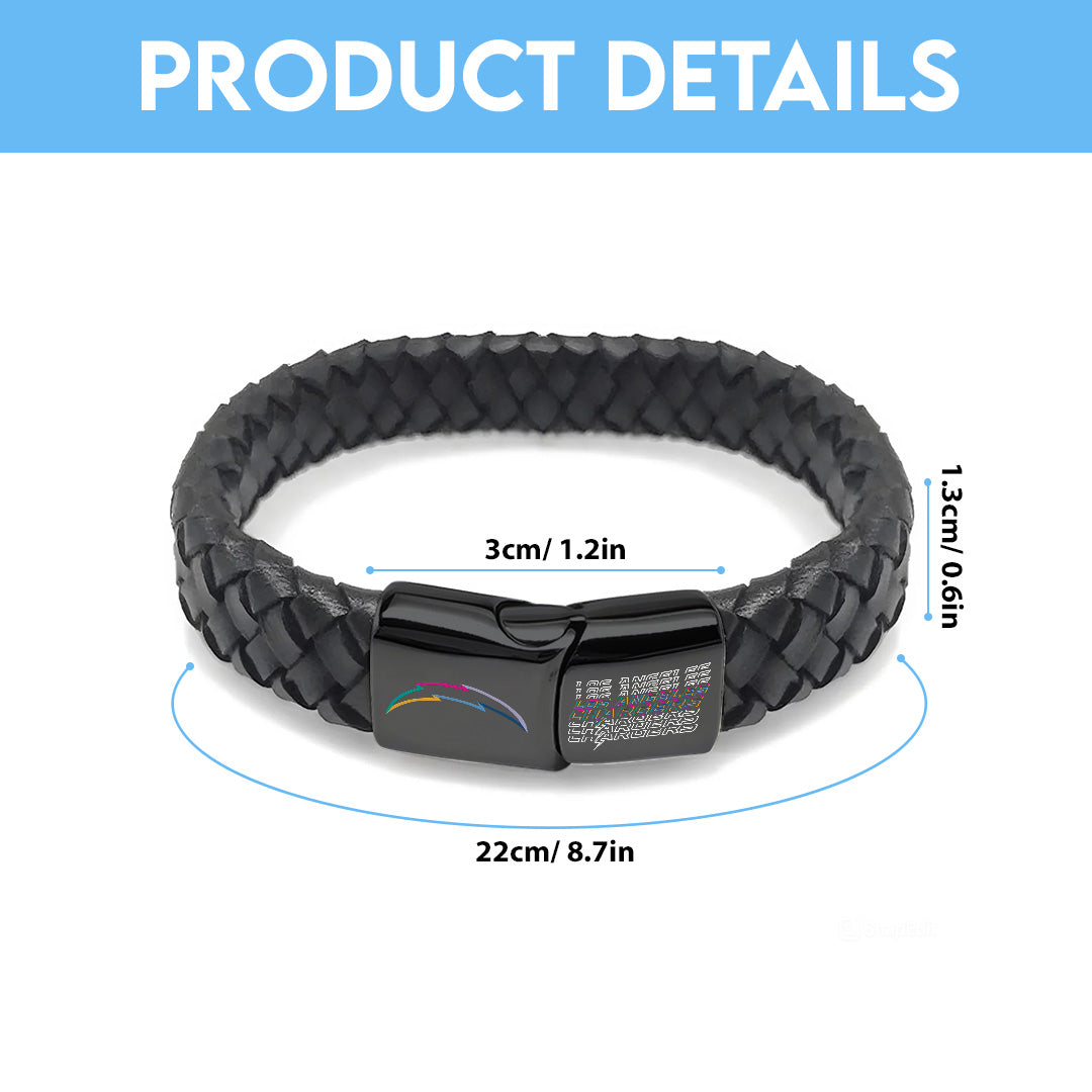 Los Angeles Chargers Crucial Catch 2025 Braided Leather Bracelet – TANTN15933
