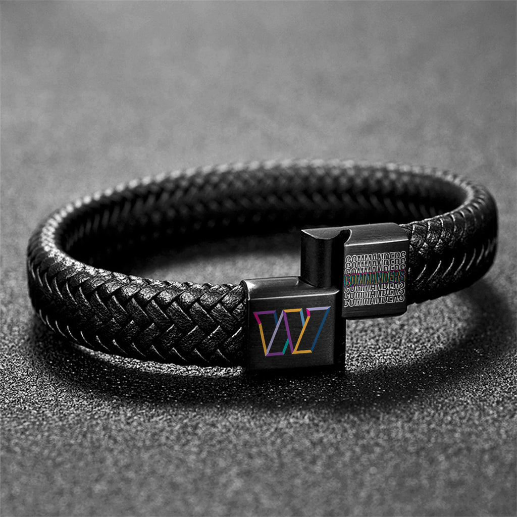Washington Commanders Crucial Catch 2025 Braided Leather Bracelet – TANTN15939