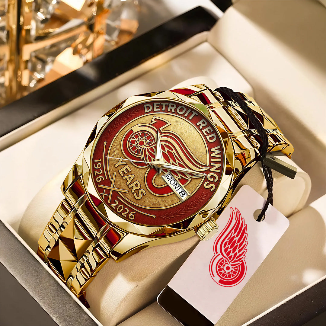 Detroit Red Wings 100th Anniversary 2026 Alloy Luxury Quartz Watch – TANTN16092