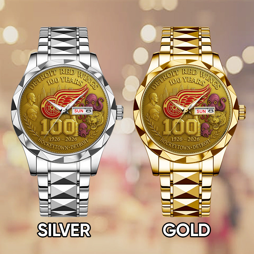 Detroit Red Wings 100th Anniversary 2026 Alloy Luxury Quartz Watch – TANTN16096