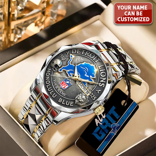 Personalized Detroit Lions 95th Anniversary 2025 Alloy Luxury Quartz Watch – TANTN16207