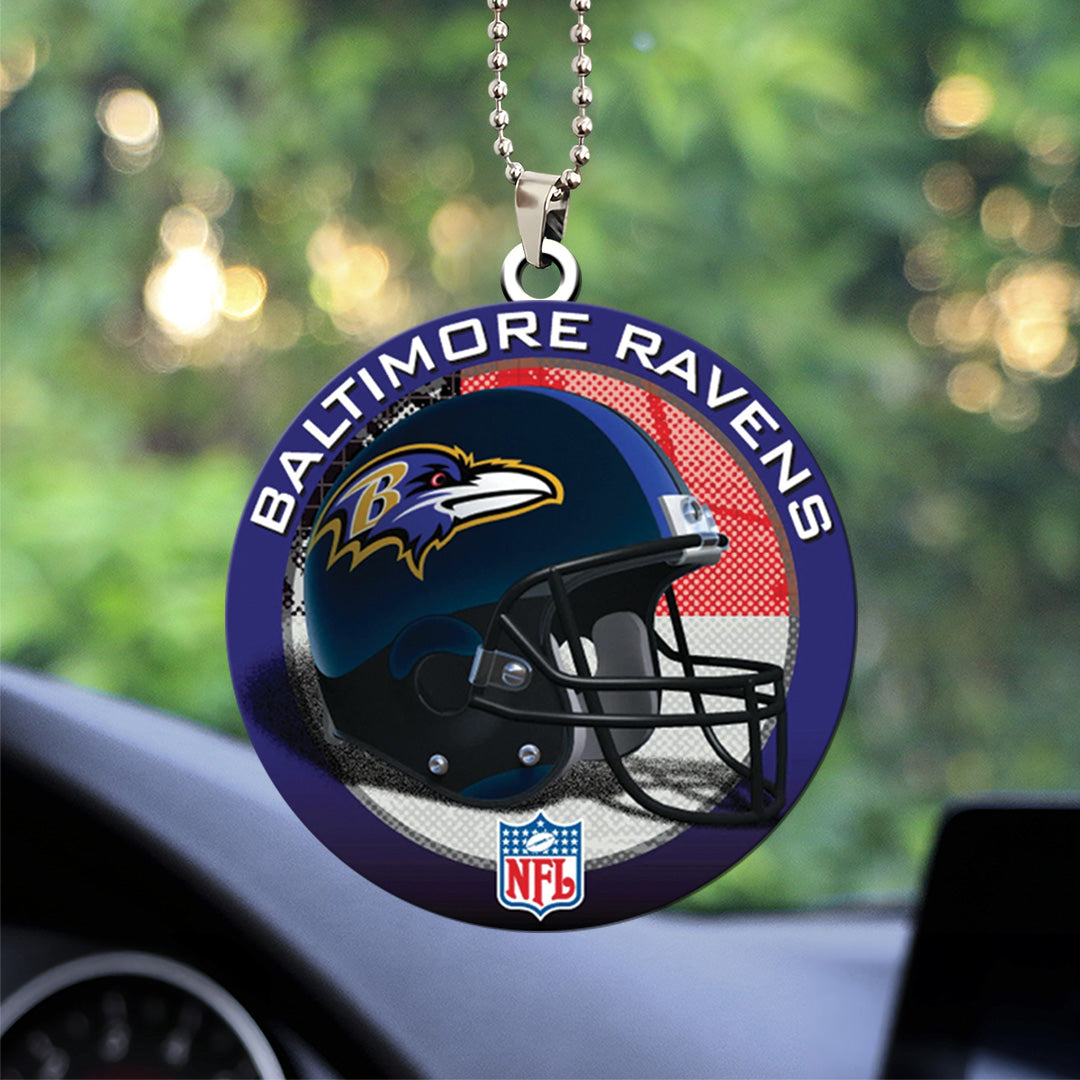 Baltimore Ravens Custom Shape 2-sided Acrylic Car Ornament – TANTN16283