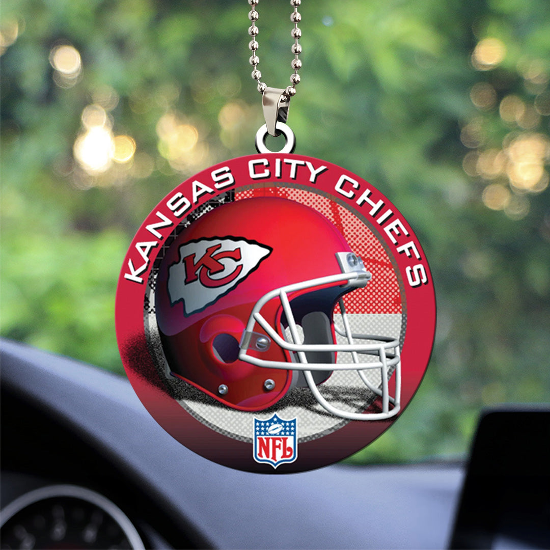 Kansas City Chiefs Custom Shape 2-sided Acrylic Car Ornament – TANTN16296