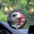 New England Patriots Custom Shape 2-sided Acrylic Car Ornament – TANTN16302