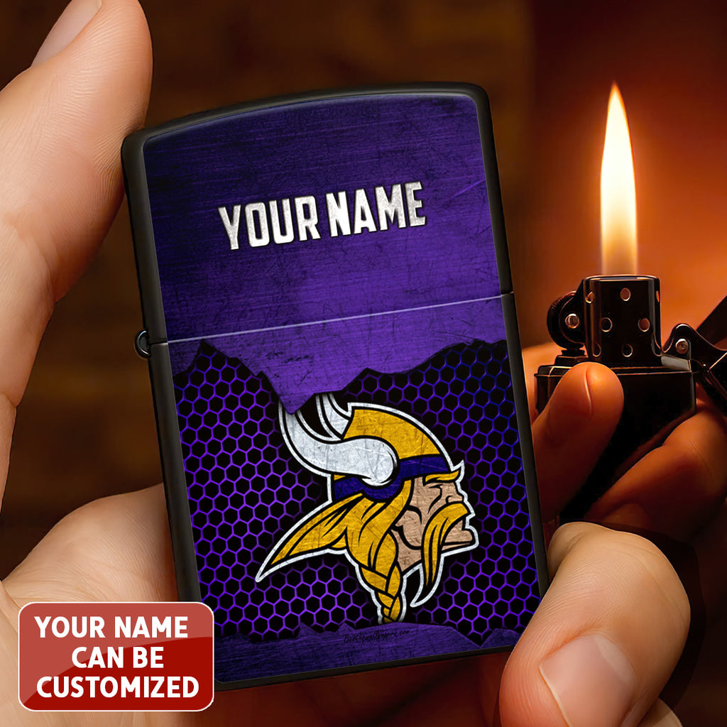 Personalized Minnesota Vikings Zippo Lighter Case (No Insert) – TANTN16534
