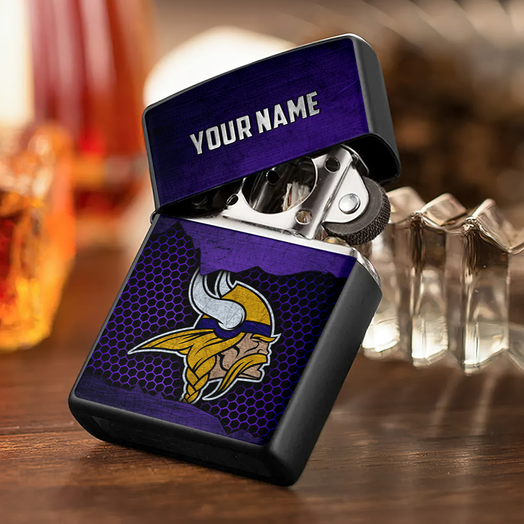 Personalized Minnesota Vikings Zippo Lighter Case (No Insert) – TANTN16534
