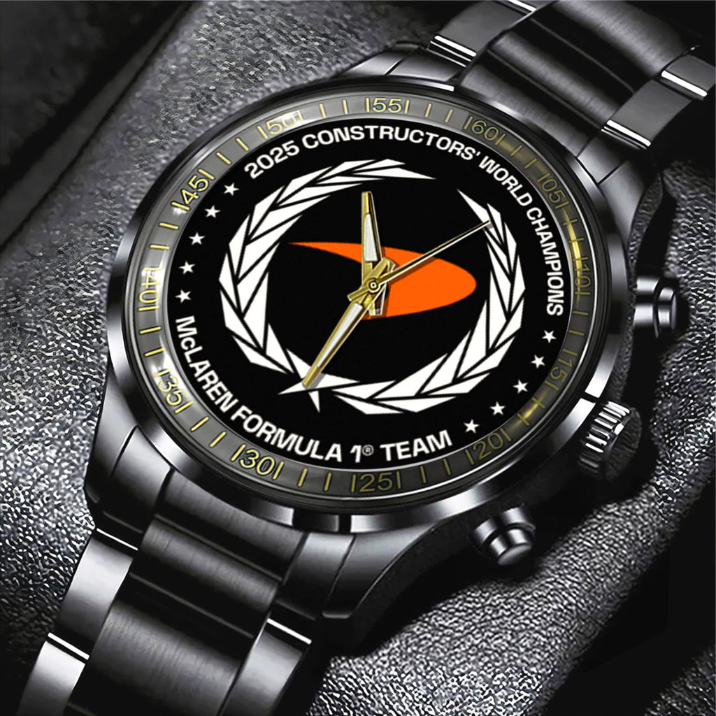 McLaren Formula 1 Team 2025 Constructors' 10 Times Black Stainless Steel Watch – TANTN17189
