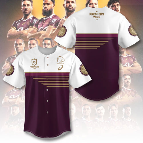 Brisbane Broncos 2025 Premiership Baseball Jersey – TANTN17441