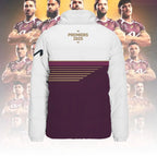 Brisbane Broncos 2025 Premiership 3D Stand Collar Puffer Jacket – TANTN17488