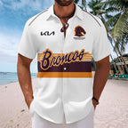 Brisbane Broncos Short Sleeve Button-Down Shirt – TANTN17642