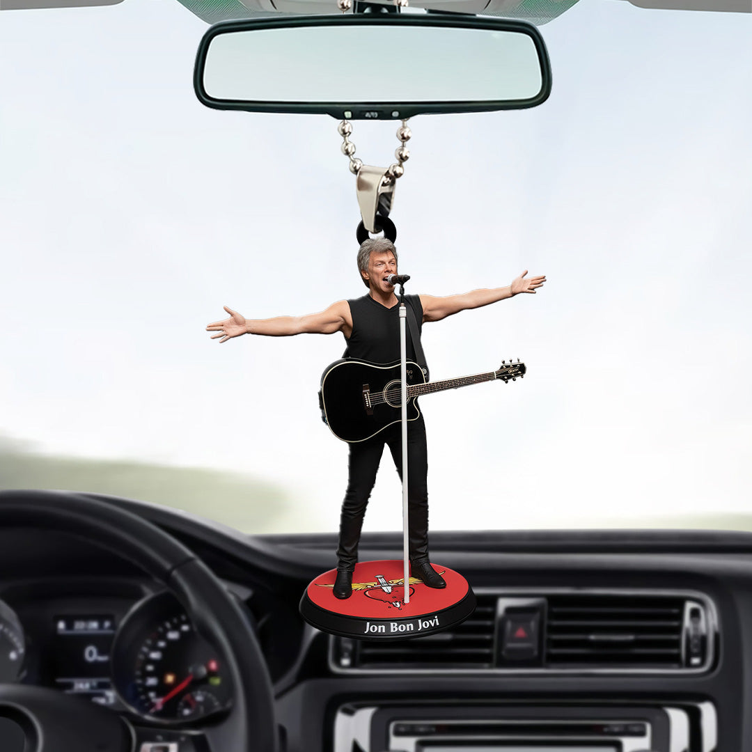 Bon Jovi Custom shape 2-sided Acrylic Car Ornament – TANTN17747