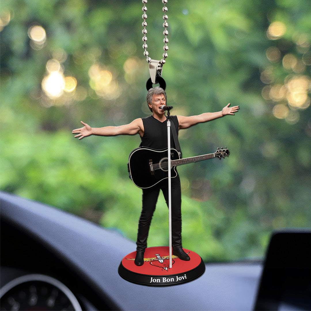 Bon Jovi Custom shape 2-sided Acrylic Car Ornament – TANTN17747