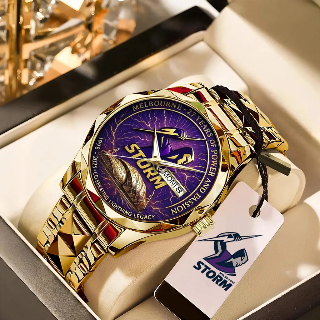 Melbourne Storm 27th Anniversary 2025 Alloy Luxury Quartz Watch – TANTN17805