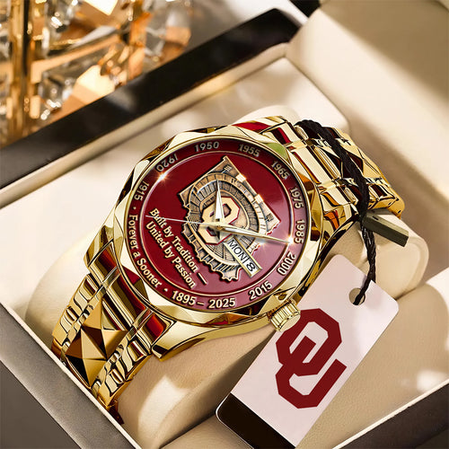 Oklahoma Sooners Football 130th Anniversary 2025 Alloy Luxury Quartz Watch – TANTN17821