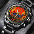 Illinois Fighting Illini Football Black Stainless Steel Watch – TANTN17998