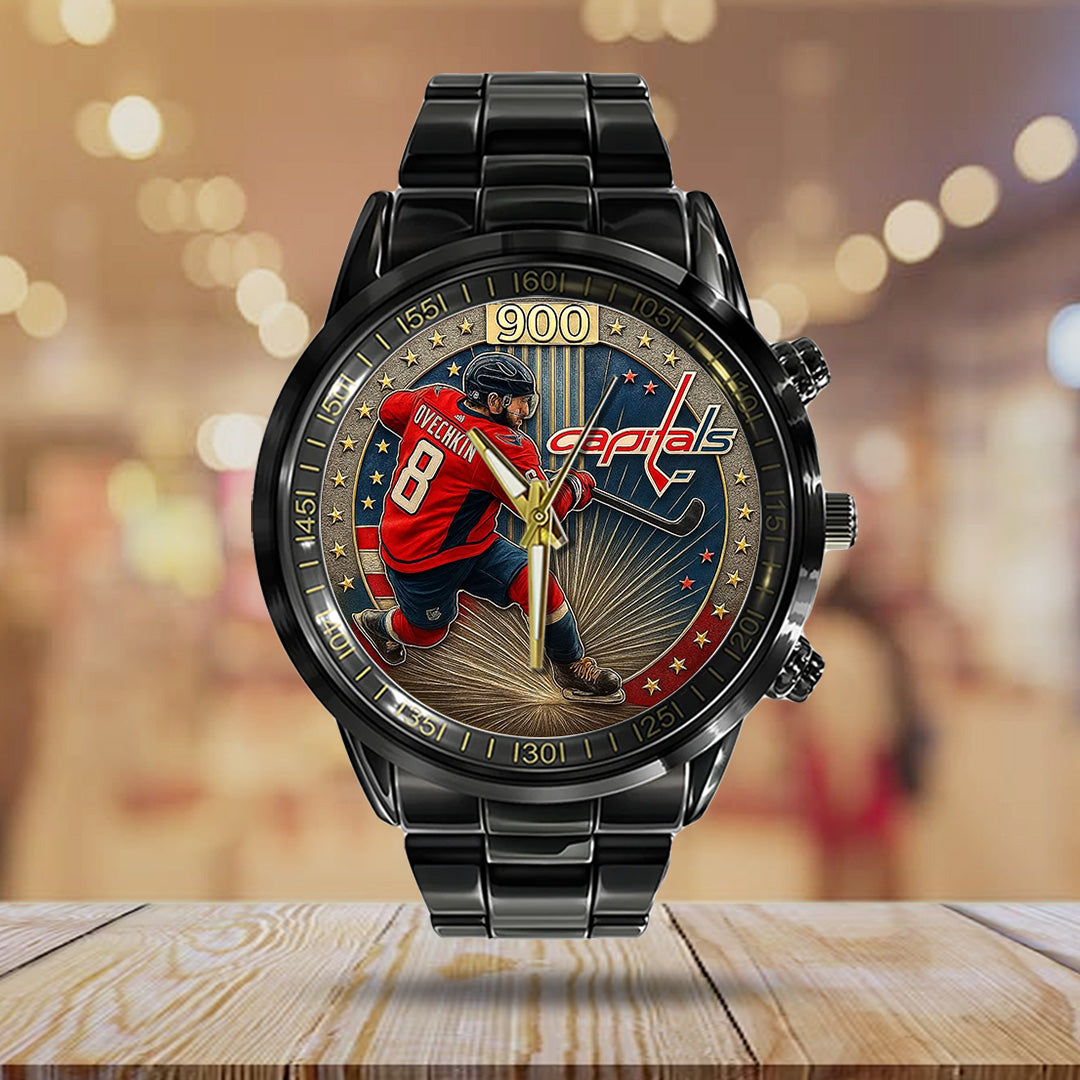 Alex Ovechkin x Washington Capitals Black Stainless Steel Watch – TANTN18401