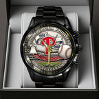 Philadelphia Phillies 142nd Anniversary Black Stainless Steel Watch – TANTN18481