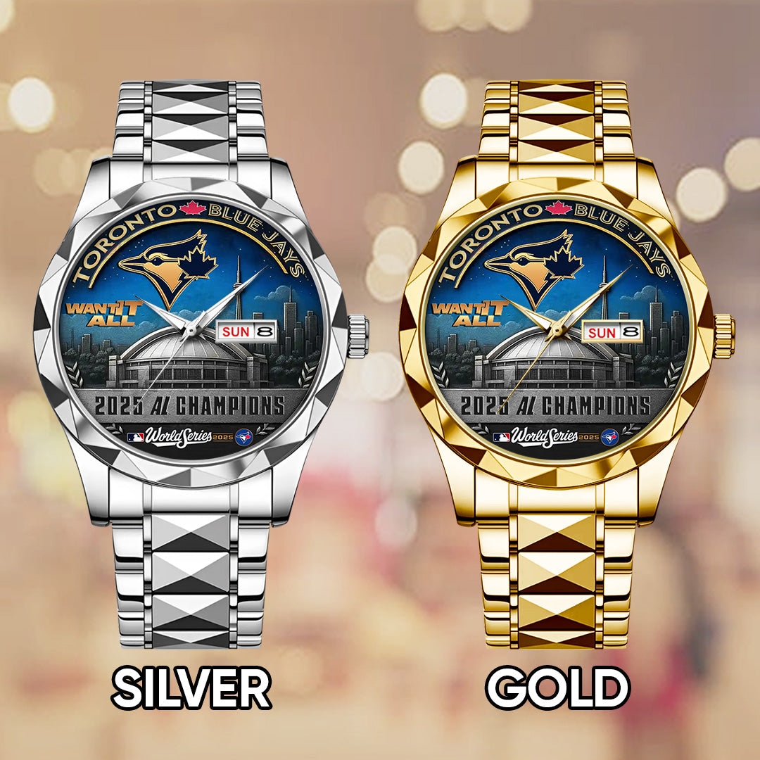 Toronto Blue Jays WinCraft 2025 American League Champions Alloy Luxury Quartz Watch – TANTN18701