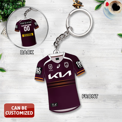 Personalized Brisbane Broncos 2026 Custom Shape 2-sided Keychain – TANTN18937