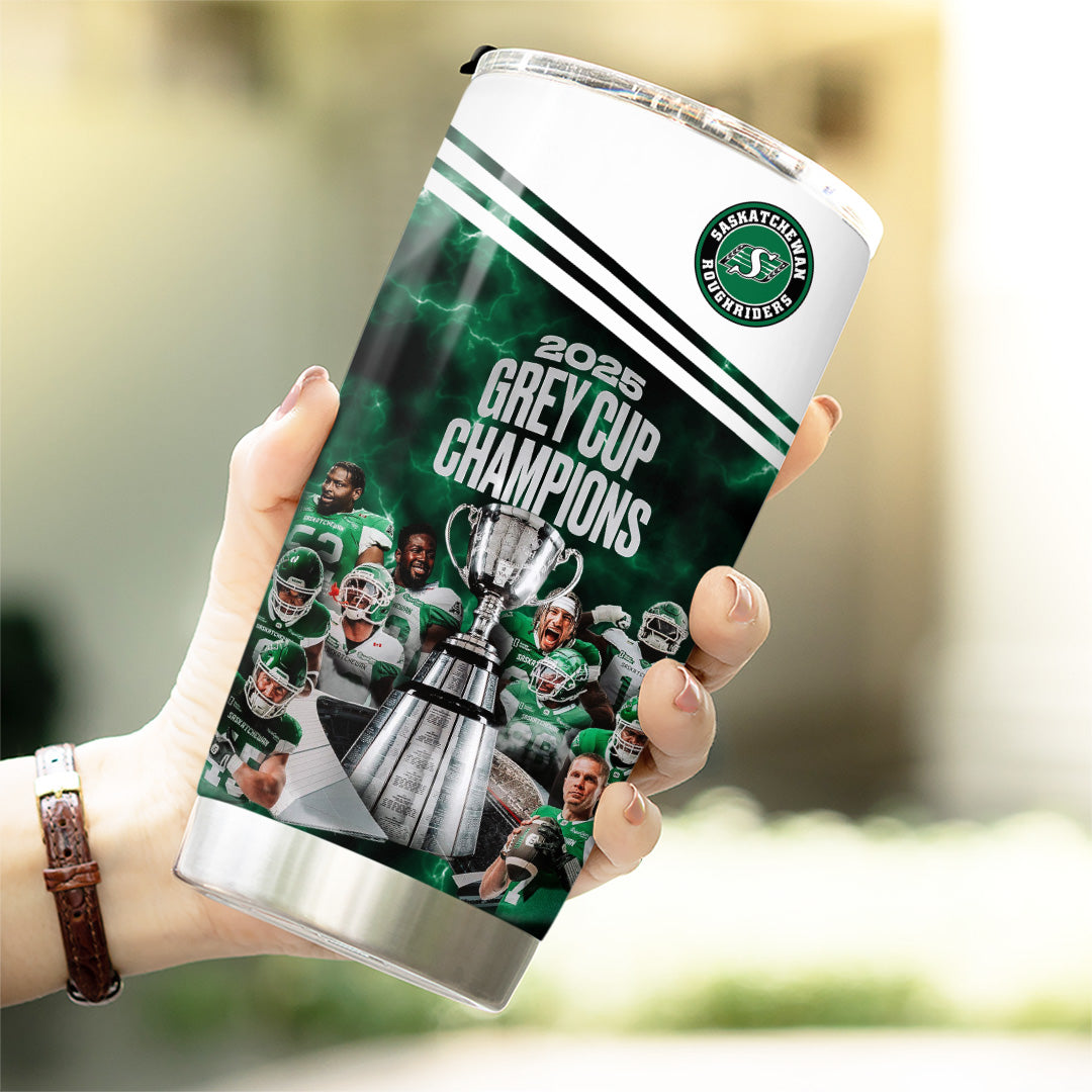 Saskatchewan Roughriders 2025 Grey Cup Champions Tumbler Cup – TANTN18943