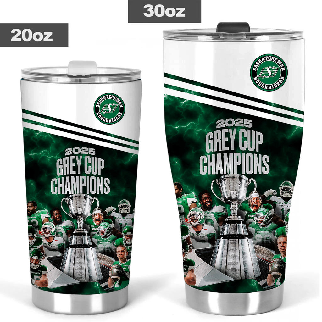 Saskatchewan Roughriders 2025 Grey Cup Champions Tumbler Cup – TANTN18943