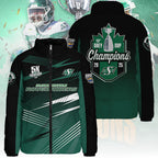 Saskatchewan Roughriders 2025 Grey Cup Champions 3D Stand Collar Puffer Jacket – TANTN18981