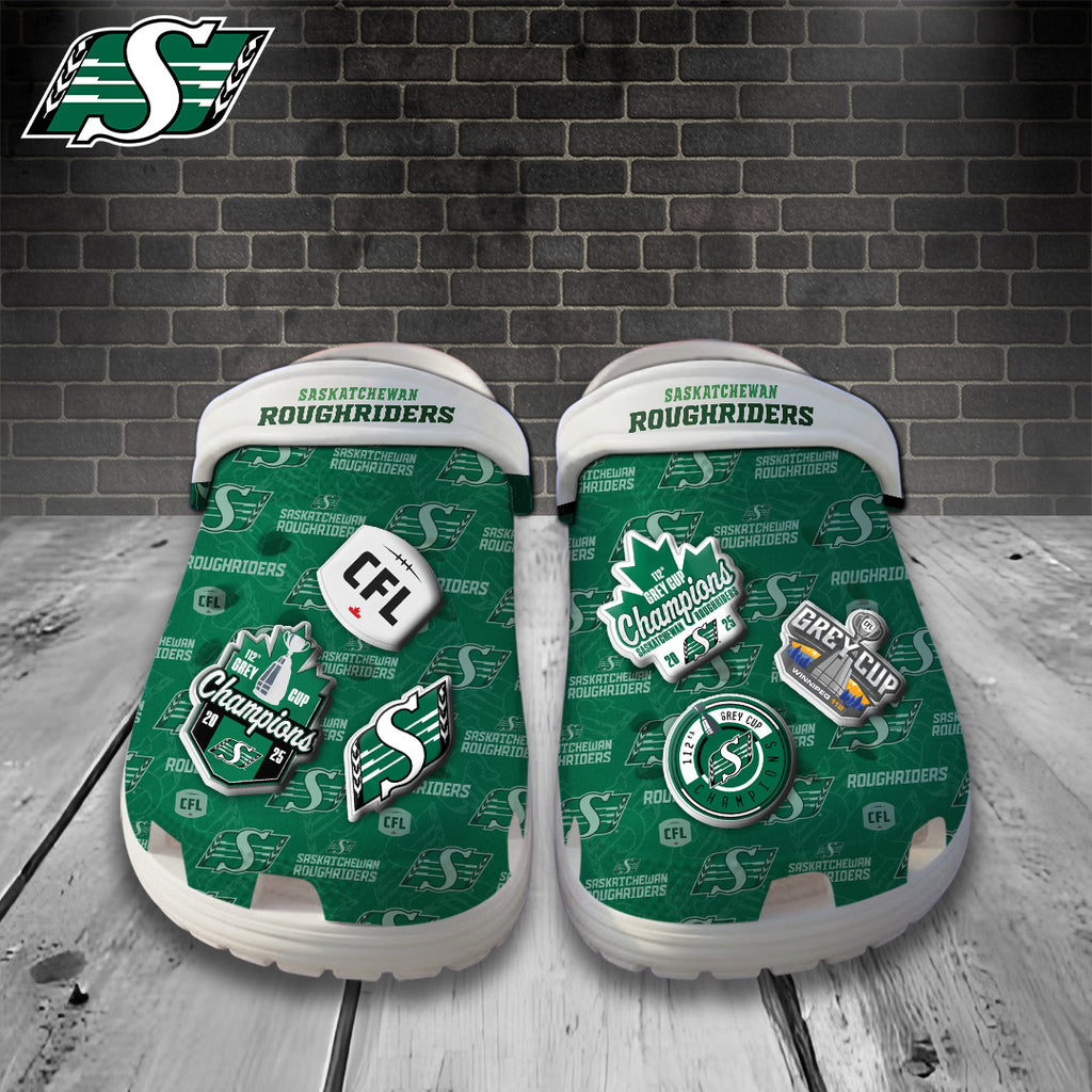 Saskatchewan Roughriders 2025 Grey Cup Champions Custom Clogs – TANTN19040