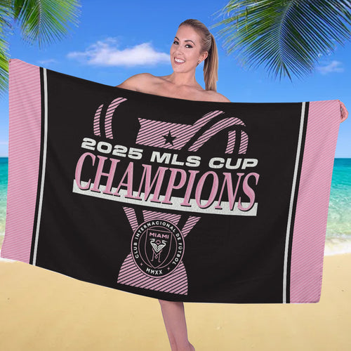 Inter Miami CF Champions MLS 2025 Rectangle Beach Towel – TANTN19175