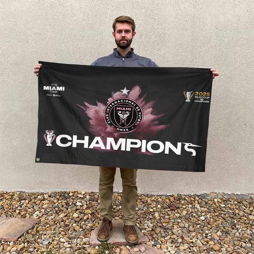 Inter Miami CF Champions MLS 2025 3D Double-side House Flag – TANTN19177