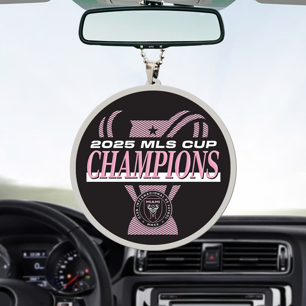 Inter Miami CF Champions MLS 2025 Custom shape 2-sided Acrylic Car Ornament – TANTN19181