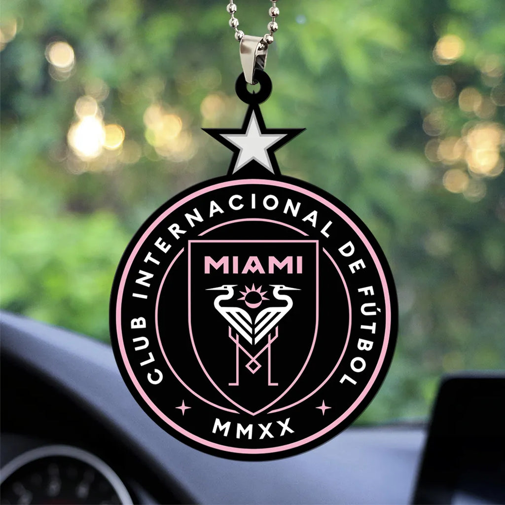 Inter Miami CF Champions MLS 2025 Custom shape 2-sided Acrylic Car Ornament – TANTN19183