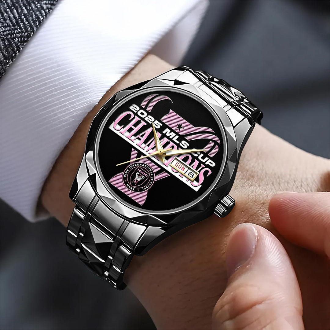 Inter Miami CF Champions MLS 2025 Alloy Luxury Quartz Watch – TANTN19193