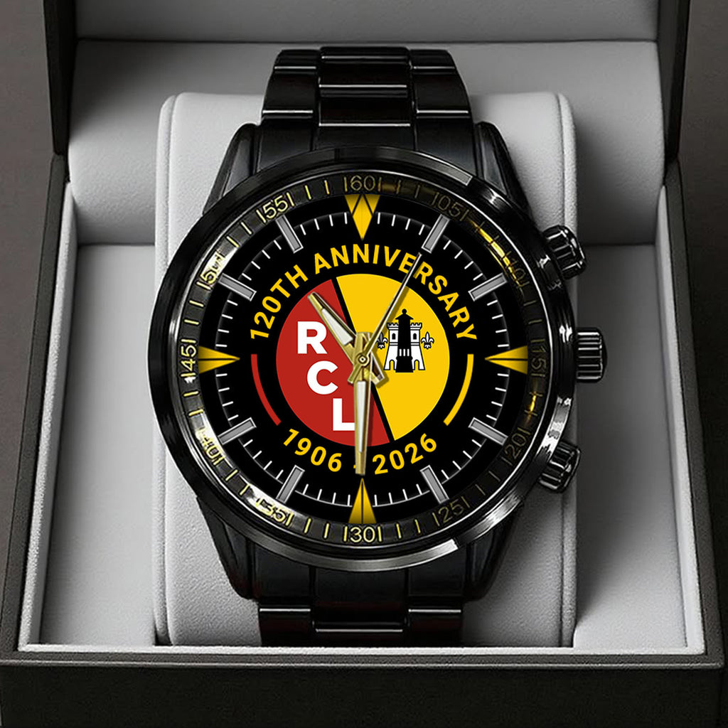 RC Lens 120th Anniversary Black Stainless Steel Watch – TANTN19304