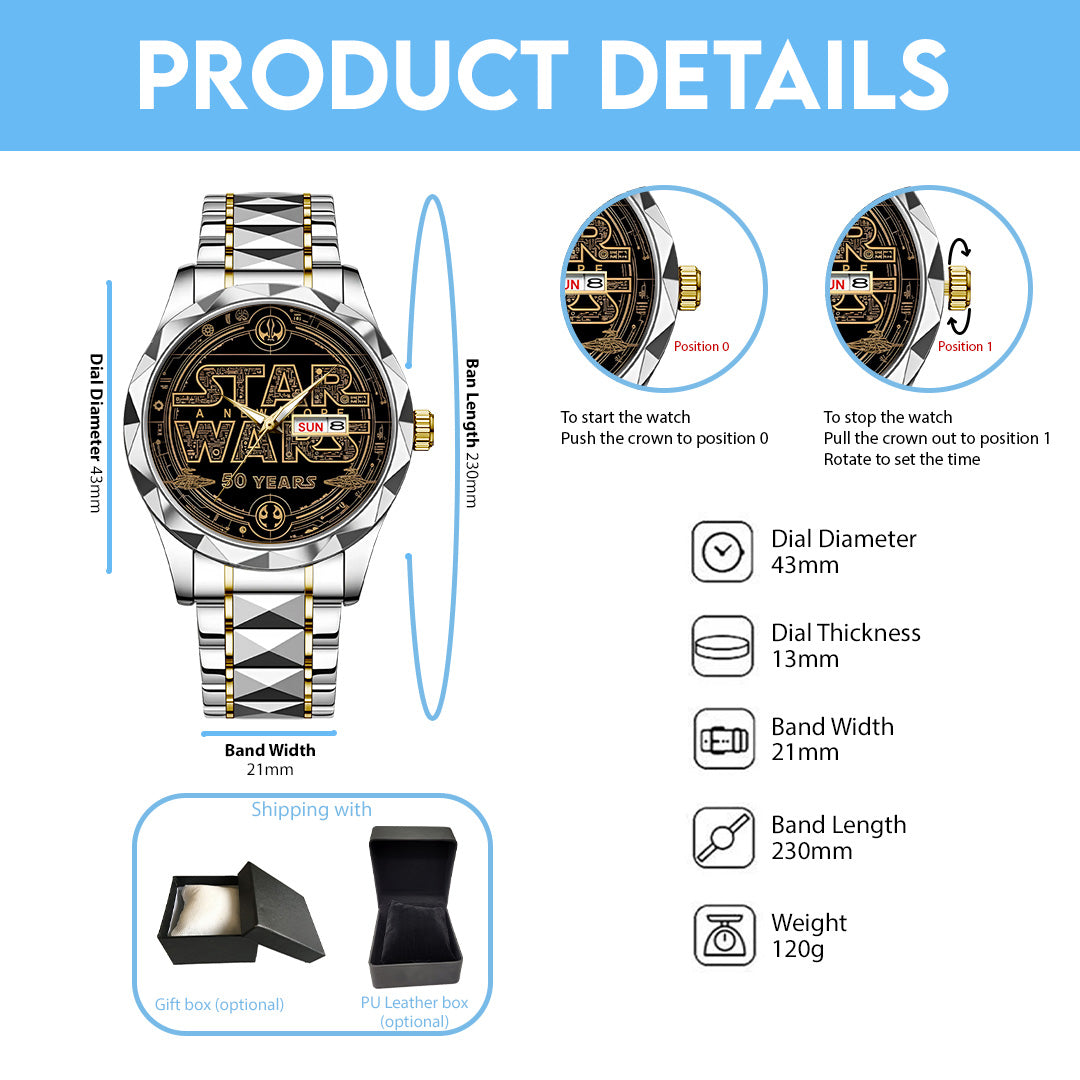 Star Wars 50th Anniversary Alloy Luxury Quartz Watch – TANTN19411