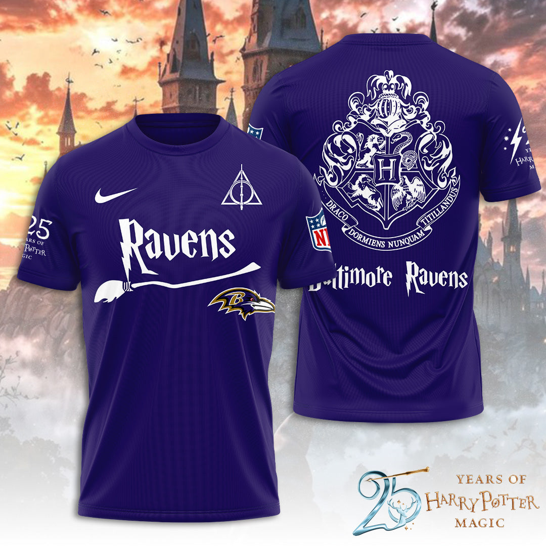 Baltimore Ravens x Harry Potter 25 Years of Magic 3D Apparel – TANTN19519