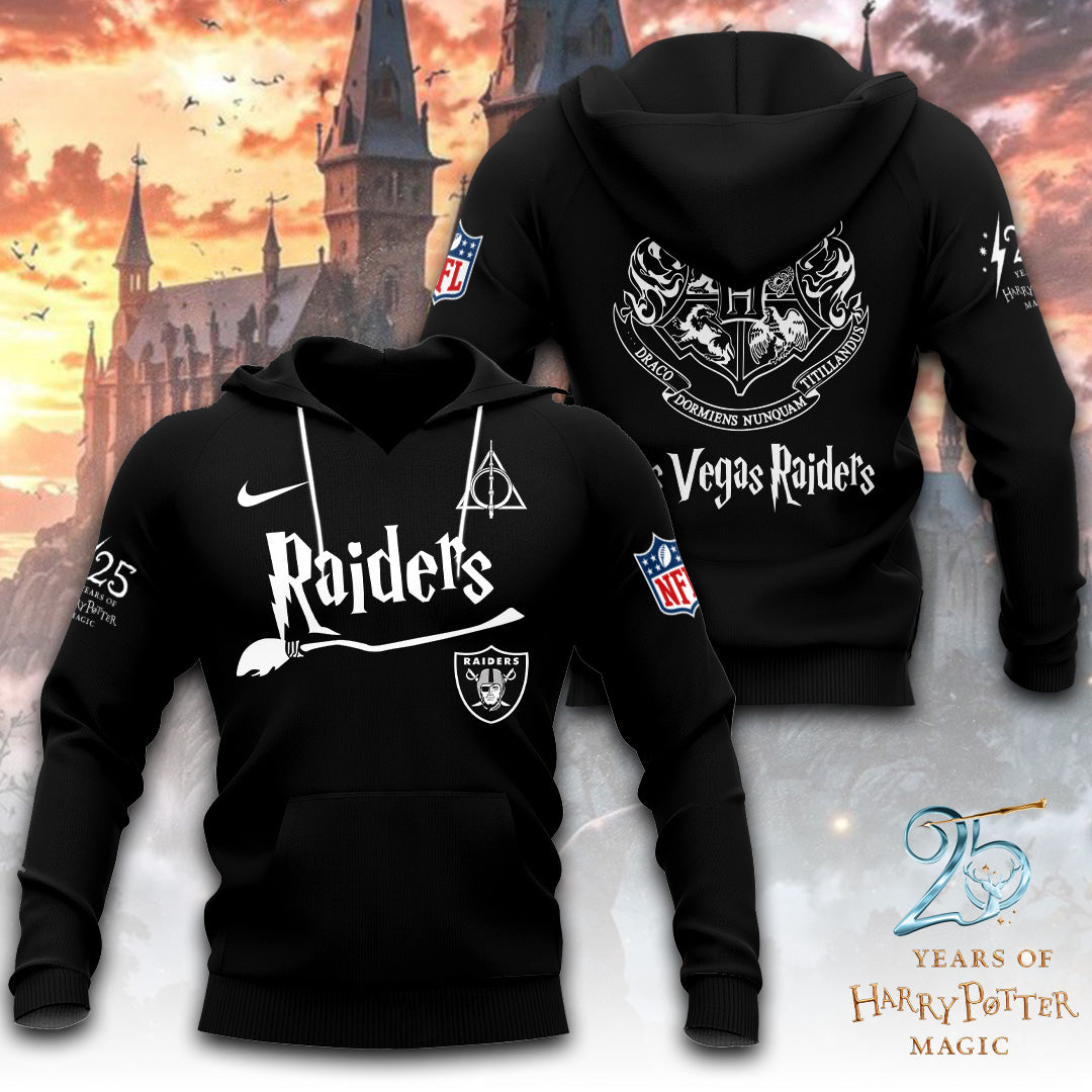 Las Vegas Raiders x Harry Potter 25 Years of Magic 3D Apparel – TANTN19533