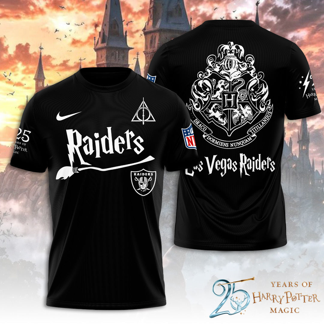 Las Vegas Raiders x Harry Potter 25 Years of Magic 3D Apparel – TANTN19533