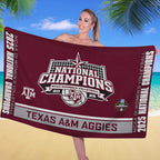 Texas A&M Aggies Women's 2025 Volleyball National Champions Rectangle Beach Towel – TANTN19617