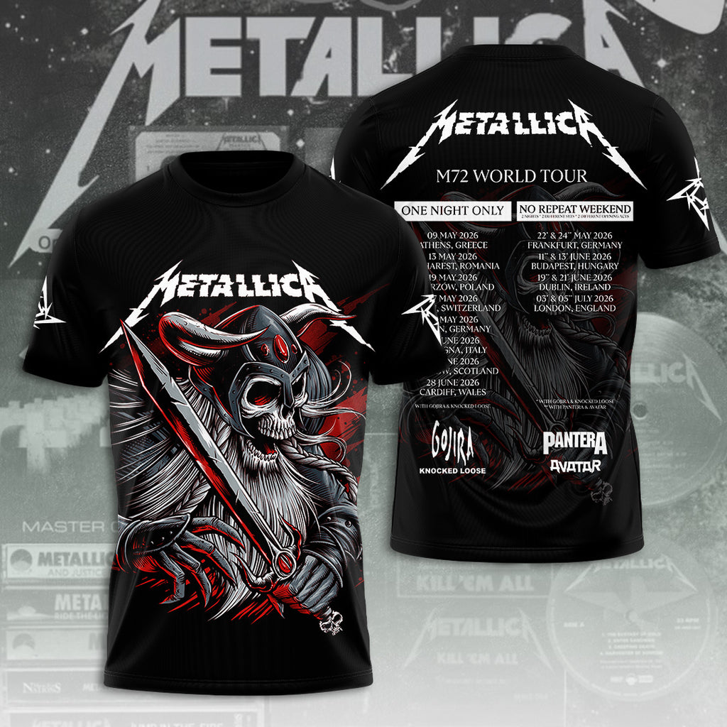 Metallica Tour 2026 3D Apparel – TANTN19740