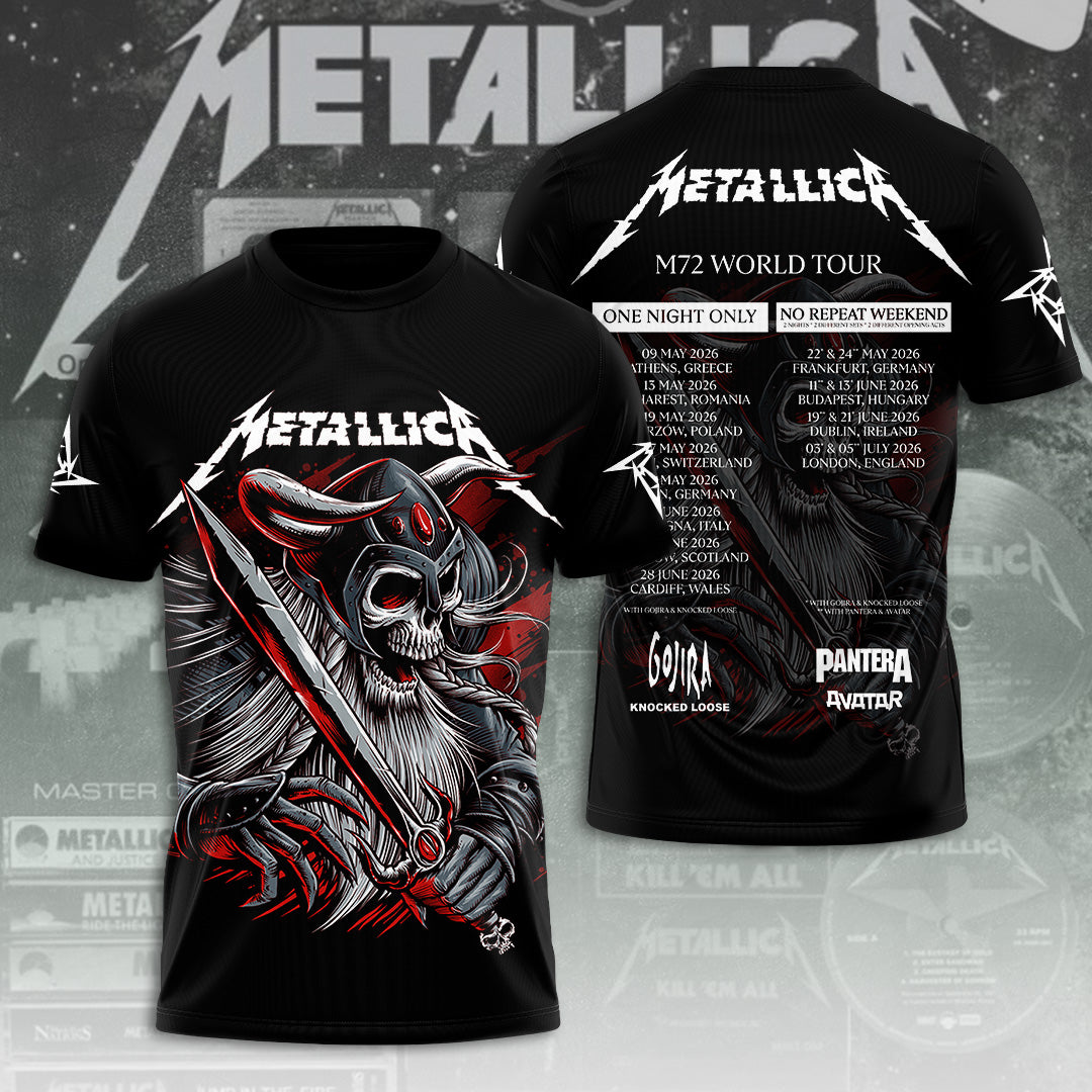 Metallica Tour 2026 3D Apparel – TANTN19740
