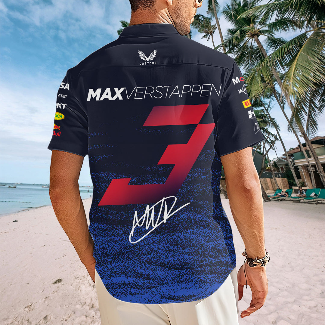 Red Bull Racing x Max Verstappen Short Sleeve Button-Down Shirt – TANTN19843