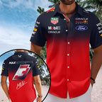 Red Bull Racing x Max Verstappen Short Sleeve Button-Down Shirt – TANTN19872