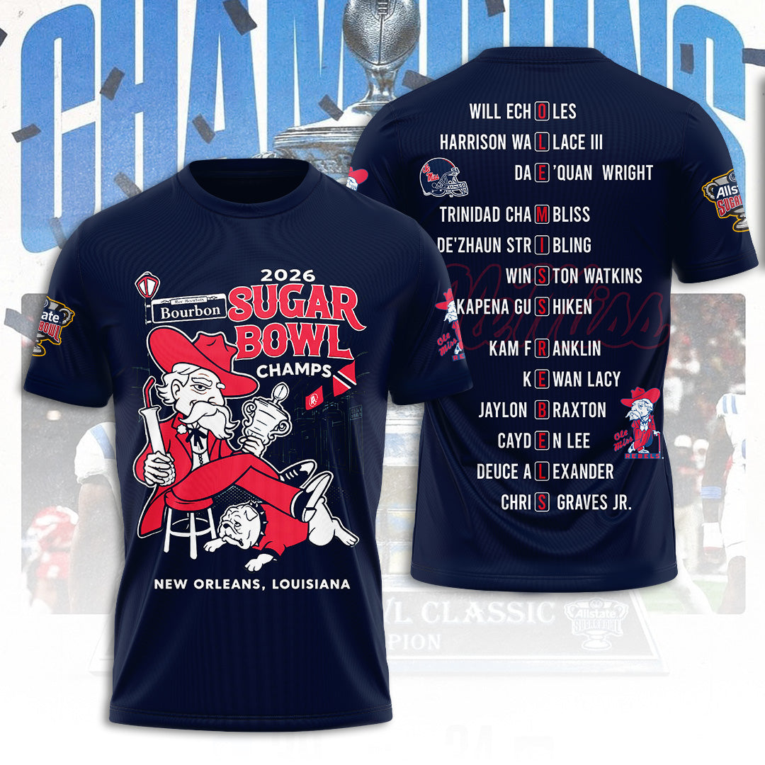 Ole Miss Rebels Football 3D Apparel – TANTN19928